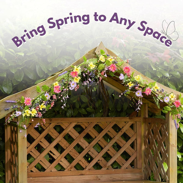 weather resistant artificial flower garland