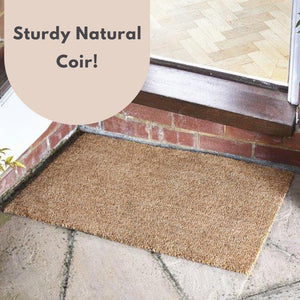 Waterproof coir doormat with low pile
