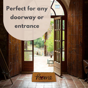 Non-slip rectangular entrance mat.