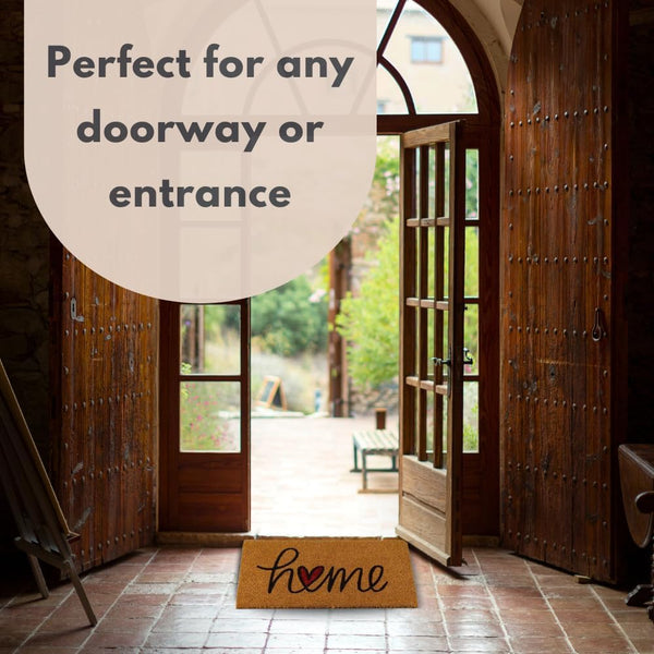 Non-slip rectangular entrance mat.