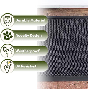 Outdoor scraper doormat with rubber backing