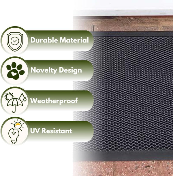 Outdoor scraper doormat with rubber backing