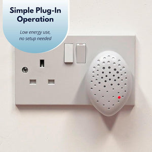 Electronic rodent control device with plug-in design