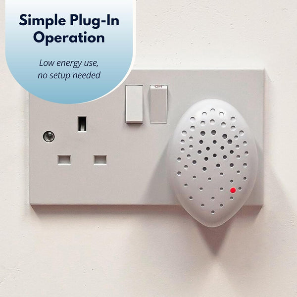 Electronic rodent control device with plug-in design