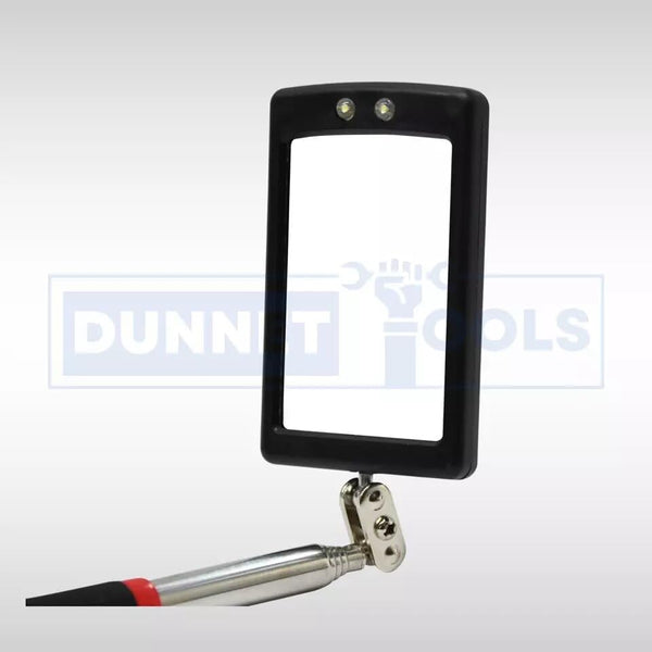 Inspection mirror with dual LED lights