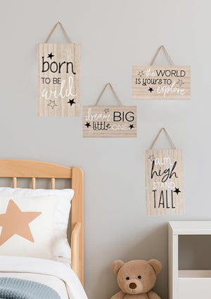 Children's motivational quote wall art
