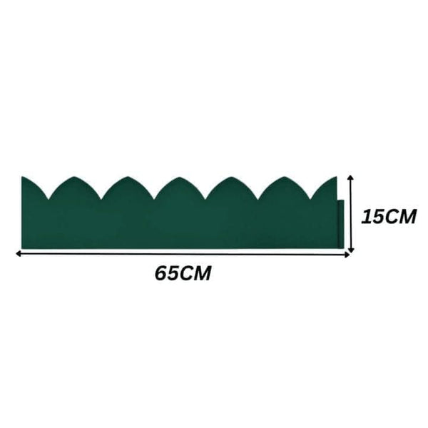 Interlocking plastic garden border sections