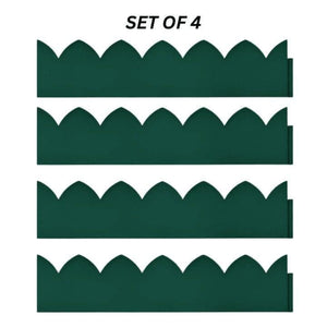 Interlocking scalloped garden edging displayed outdoors
