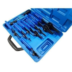 Circlip pliers with multiple tip sizes and black finish