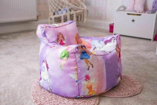 Kids bean bag cover designed for a reading corner