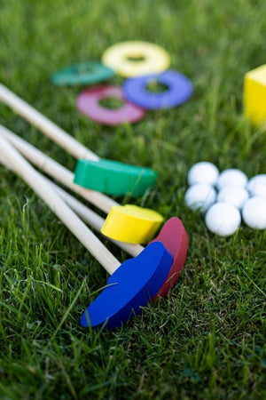Eight golf balls included with children's golf set