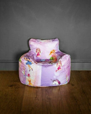 Kids fairy bean bag cover measuring 50 x 50cm