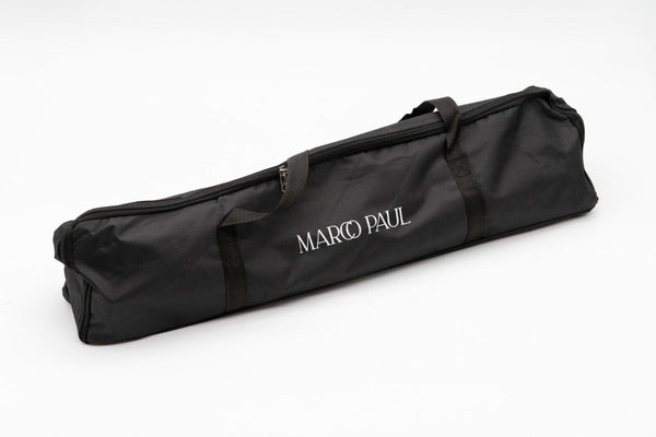 Children's golf clubs and balls shown with carry bag