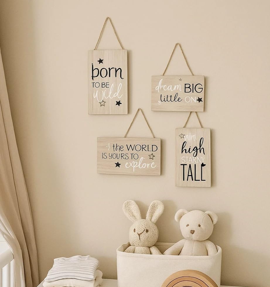 Kids affirmation wall plaques set