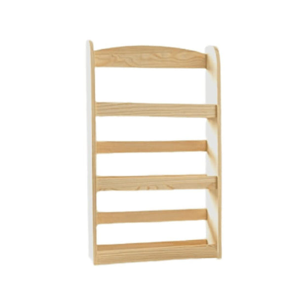 Wooden kitchen spice rack with tiered storage