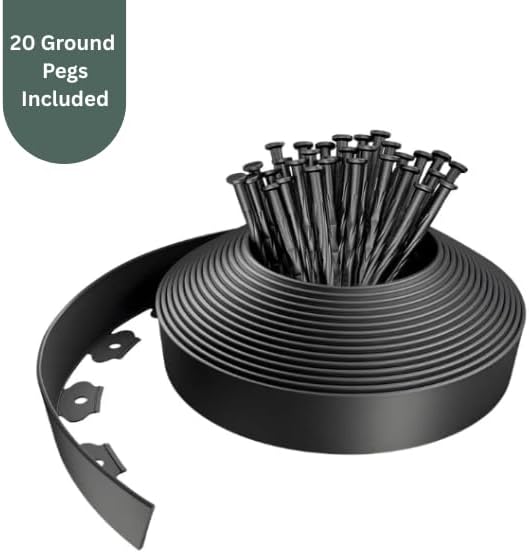Garden lawn separator edging kit