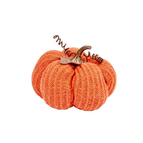 Handcrafted knitted orange pumpkin