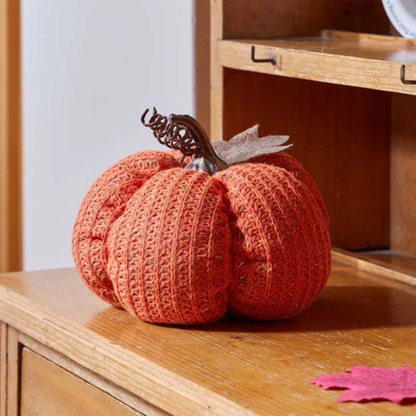 Soft autumn pumpkin ornament
