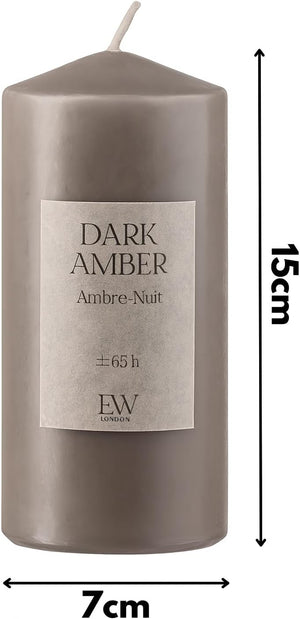 Glass jar candle with rich Dark Amber fragrance