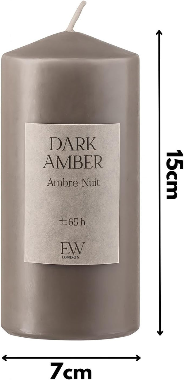 Glass jar candle with rich Dark Amber fragrance