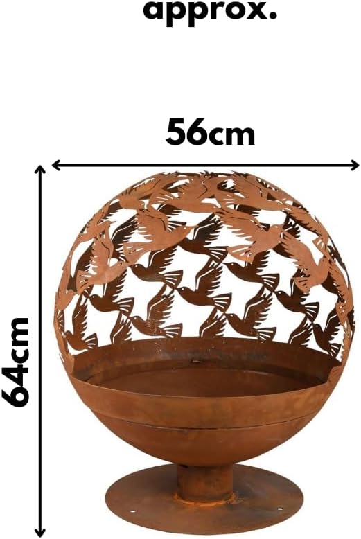 Bird design laser cut outdoor fire pit