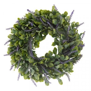 30cm artificial lavender floral wreath