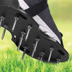 Garden lawn aerator spike shoes for grass aeration