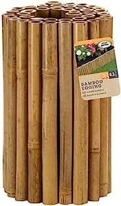 Natural bamboo garden border edging roll