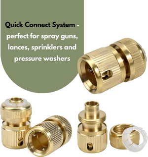 Weather resistant brass hose connector