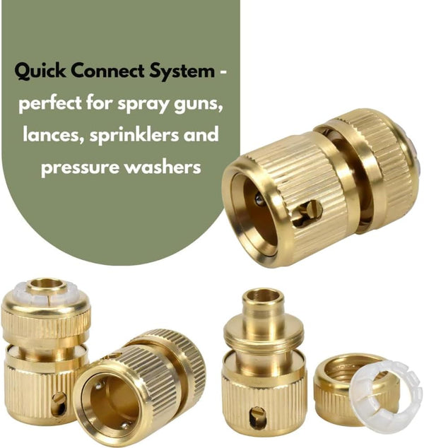 Weather resistant brass hose connector
