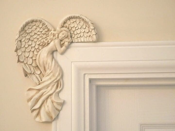 Vintage guardian angel left side door frame decoration