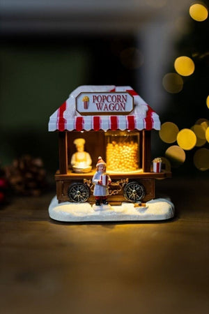 light-up-christmas-village-scene-popcorn-wagon
