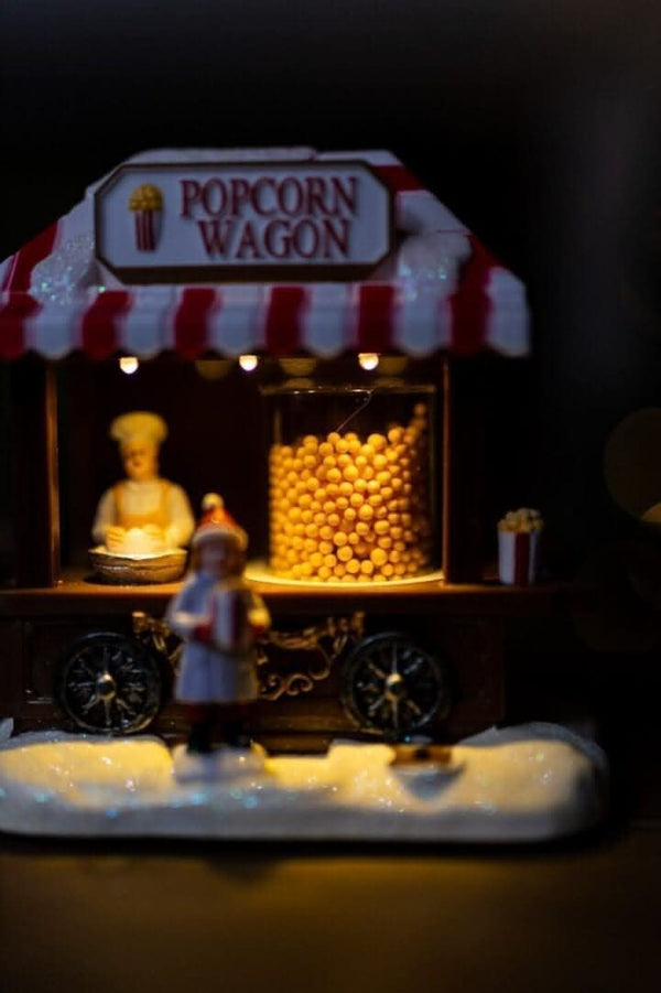 light-up-christmas-village-scene-popcorn-wagon