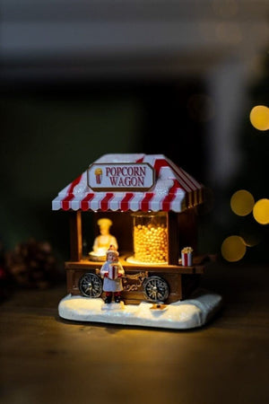 light-up-christmas-village-scene-popcorn-wagon