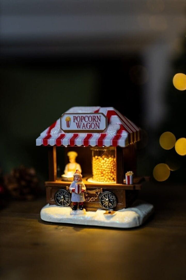 light-up-christmas-village-scene-popcorn-wagon