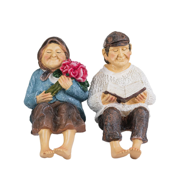 LED light up grandmother grandfather statues