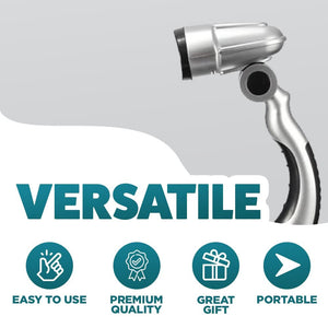 Compact portable LED lamp measuring 20cm high