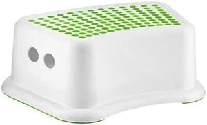 Portable plastic stool with integrated carry holes