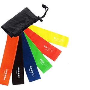 Portable exercise resistance bands with six intensity levels