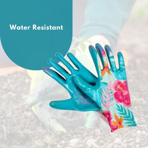 Breathable gardening gloves with flexible cuff
