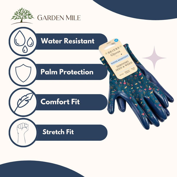 Protective garden gloves with flexible wrist cuffs