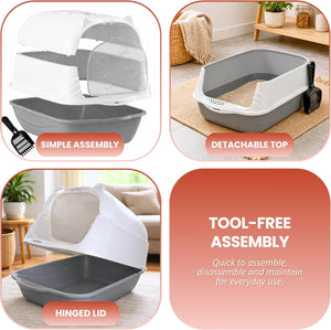 easy clean cat litter box