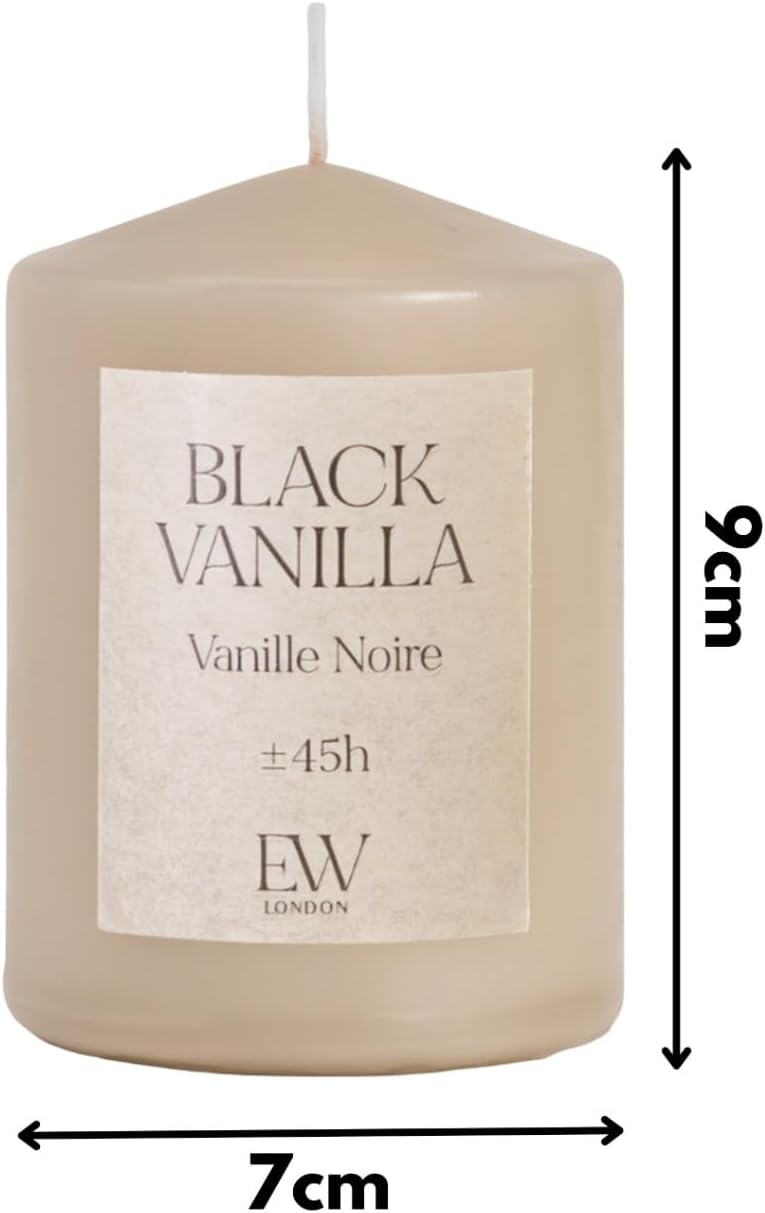 Black vanilla scented soy wax candle