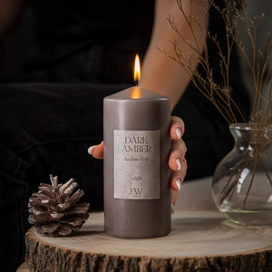Dark Amber candle with premium cotton wick