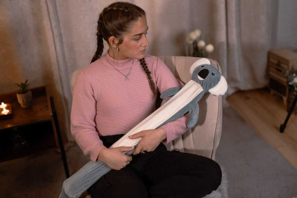 Extra long koala plush hot water bottle heater