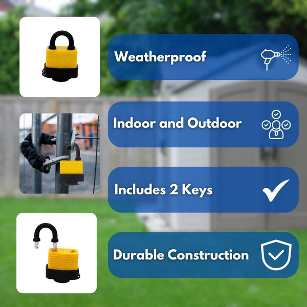long shackle lock for outdoor storage boxes