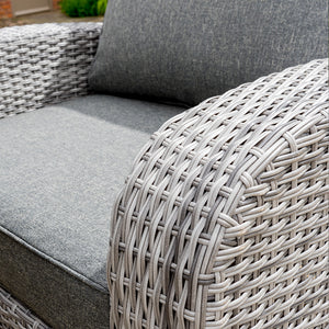 Grey wicker outdoor furniture