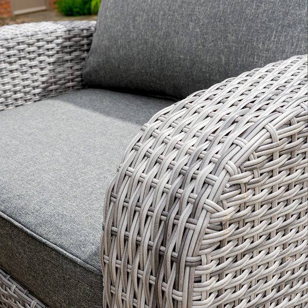 Grey wicker outdoor furniture