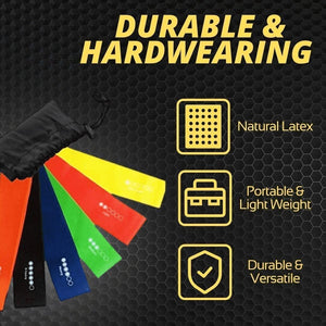 Natural latex loop bands for strength and mobility training