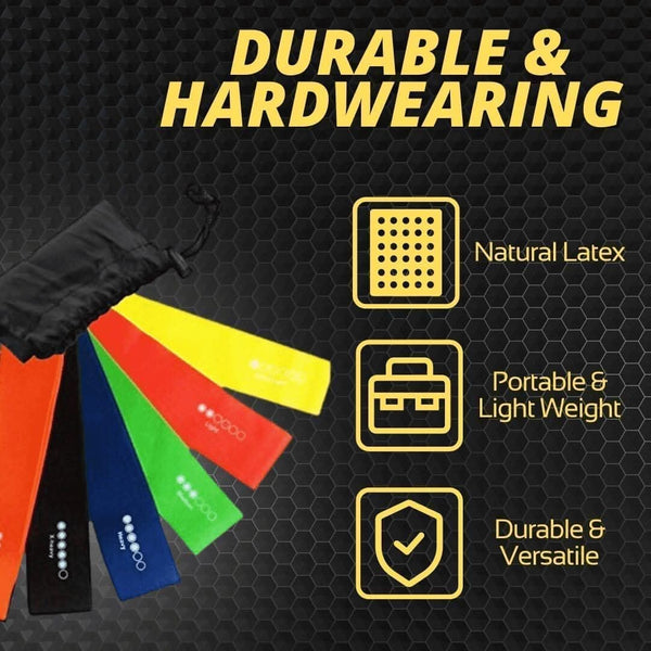 Natural latex loop bands for strength and mobility training